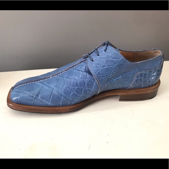 (Sold) Denim blue alligator dress shoe Sz10.5 - Picture 5 of 7